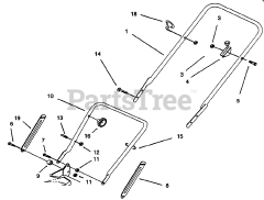 Toro 20433 - Toro Walk-Behind Mower (SN: 039000001 - 039999999) (1993) Handle Assembly