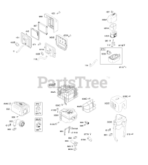 Briggs & Stratton 122012-0133-B1 - Briggs & Stratton Horizontal Engine Air Cleaner, Exhaust System