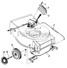 Turf Power 820-515 (121-478E019) - Turf Power Walk-Behind Mower (1991) (Agway) Parts