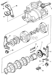 Simplicity 5/25 (1692582) - Simplicity Chipper Vacuum, 5hp Transmission: Range Shift Assembly