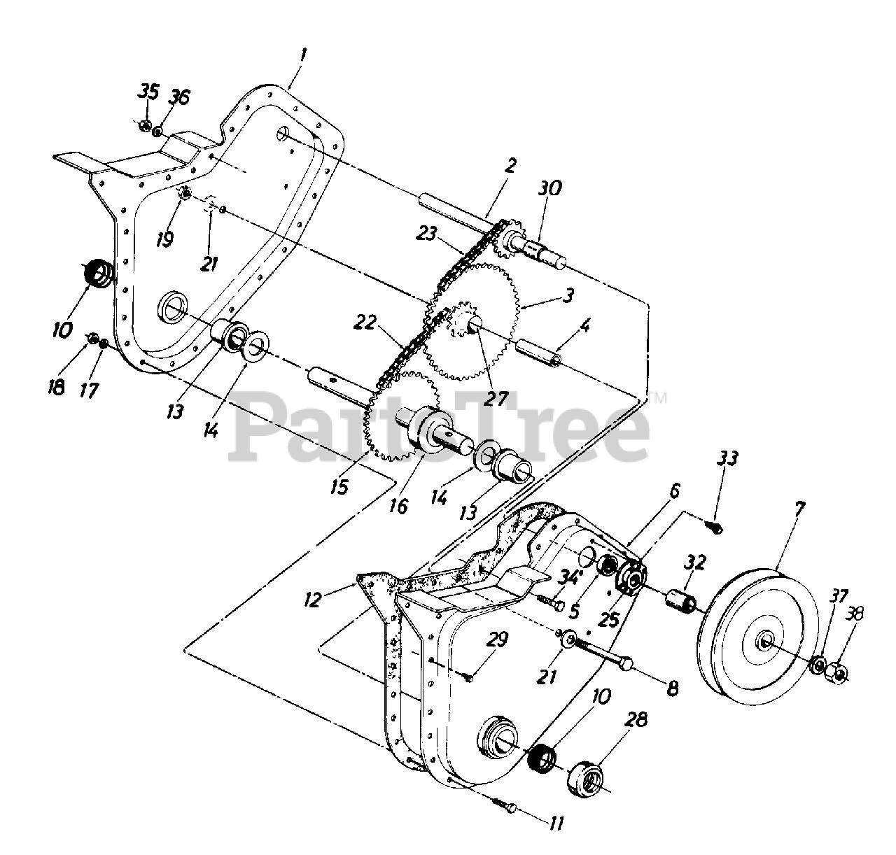 Lawn Chief 216035722 Lawn Chief Tiller (1996) (Cotter & Company