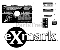 Exmark FRCK604 - Exmark Ultra Vac QDS Bagger for 60" Front Runner Mower (SN: 670000 - 719999) (2007) Decals