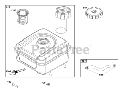 Briggs & Stratton 12V332-0020-H7 - Briggs & Stratton Horizontal Engine Fuel Supply Group