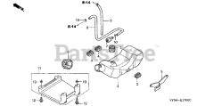 Honda UMK431 K1 UNBA (HZAD) - Honda Brush Cutter, Made in Japan (SN: HZAD-2000001 - HZAD-2049999) FUEL TANK