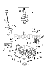 MTD 1X65LU - MTD Engine 1X65LU Crankshaft &amp; Crankcase Cover