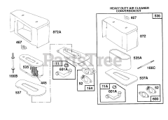Briggs & Stratton 261777-0153-01 - Briggs & Stratton Vertical Engine Air Cleaner Groups