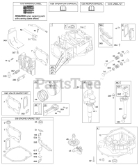 Briggs & Stratton 127H02-0110-E1 - Briggs & Stratton Vertical Engine Camshaft, Crankshaft, Cylinder, Engine Sump, Kit/Gasket, Lubrication, Piston Group, Valves