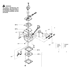 Weed Eater FL 1500 - Weed Eater Featherlite Blower, Type 6 Carburetor Assembly (C1U-W12) P/N 530071471