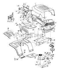 Ranch King 135O675H205 - Ranch King Lawn Tractor (1995) Hood Style 5/Muffler