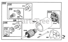 Briggs & Stratton 221432-2170-01 - Briggs & Stratton Horizontal Engine Electric Starter