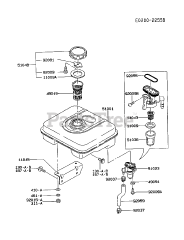 Kawasaki FA076D-CS09 - Kawasaki Engine FUEL-TANK/FUEL-VALVE