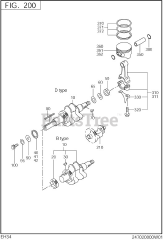 Subaru Robin EH340BS7640 (EH34) - Subaru Robin Engine 200 Crankshaft