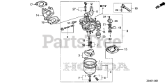 Honda EZ3500 A (EZEK) - Honda Generator, Made in Japan (SN: EZEK-1000001 - EZEK-1029999) CARBURETOR
