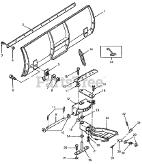 Cub Cadet 401 (190-401-100) - Cub Cadet 54" Snow Blade att Blade And "A" Frame Assembly