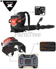 Echo DPB-7700 T - Echo Backpack Blower, 56V Battery (SN: 450BPB000001 - 450BPB999999)