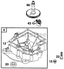 Briggs & Stratton 282707-0116-01 - Briggs & Stratton Vertical Engine Sump Base, Cam