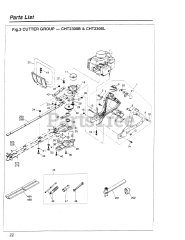 RedMax CHT 2300 B - RedMax Hedge Trimmer (SN: 966859 - 972832) (2000-07) 022 - CUTTER GROUP