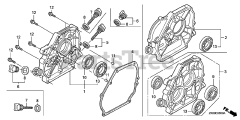 Honda GX200 QXB2/A (GCAE) - Honda Engine, Made in Japan (SN: GCAE-1900001 - GCAE-8999999) CRANKCASE COVER (1)