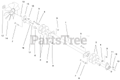 Toro 73470 (518 xi) - Toro Garden Tractor (SN: 089000001 - 089999999) (1998) Drive Shaft Assembly