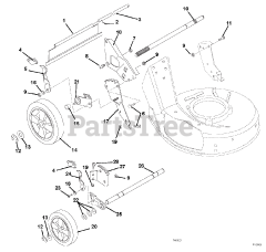 Ariens 911340 (LM 21 SW) - Ariens 21" Self-Propelled Walk-Behind Mower, 6.5hp Briggs & Stratton (SN: 003000 - 021999)