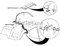 Cub Cadet 805 (136-192-100) - Cub Cadet Lawn Tractor Switches &amp; Wiring-Seat &amp; Fenders