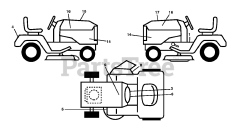 Husqvarna LGT 2554 (960450031-00) - Husqvarna 54" Lawn Tractor (2010-11) DECALS