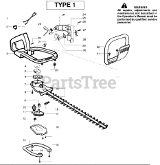 Weed Eater GHT 195 LE - Weed Eater Hedge Trimmer, Type 1