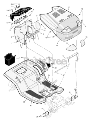 Murray 46107x92A - Murray 46" Garden Tractor (2000) Hood And Dash
