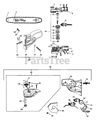 Echo PP-1260 - Echo Pole Saw (Type 1) Gearcase, Oiler Asy, Guide Bar, Chain