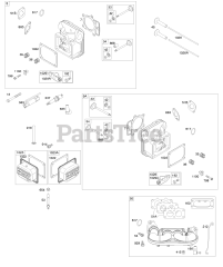 Briggs & Stratton 44R877-0002-G1 - Briggs & Stratton Vertical Engine Cylinder Head, Rocker Arm Cover, Intake Manifold