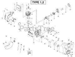 Weed Eater XT 260 - Weed Eater String Trimmer, Type 2 Engine Type 1,2