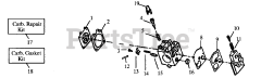 Poulan Pro PP 432 - Poulan Pro Blower CARBURETORS - WT-141 FOR TYPE 1, WT-141A FOR TYPE 2