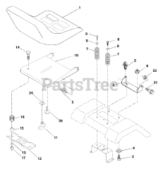 Poulan Pro PR 185H42ST H - Poulan Pro Lawn Tractor (2002) Seat Assembly