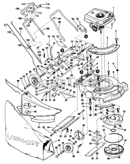 Lawn-Boy 5501 - Lawn-Boy Walk-Behind Mower (SN: 300000001 - 399999999) (1973) Models 8250, 8250x Self-Propelled With Grasscatcher Parts List