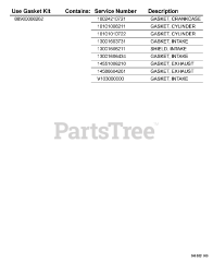 Echo PB-601 - Echo Backpack Blower Gasket Kit -- 88900008262
