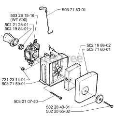 Husqvarna 225 H 75 - Husqvarna Hedge Trimmer (1998-01) Air Filter/Carburetor