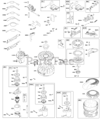 Briggs & Stratton 12H802-1925-E1 - Briggs & Stratton Vertical Engine Alternator, Electric Starter, Electrical, Flywheel, Flywheel Brake, Ignition, Rewind Starter