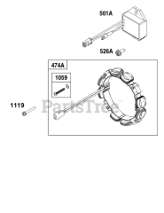 Briggs & Stratton 356447-0629-B5 - Briggs & Stratton Horizontal Engine Alternator Group
