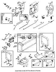 Cub Cadet 933 E (12AE751-100) - Cub Cadet Walk-Behind Mower Fuel Tank &amp; Control Plate (Models 933R &amp; 933E)
