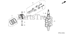 Honda BF15 D4 LGA (BALJ) - Honda Outboard Engine, Made in Japan (SN: BALJ-1100001 - BALJ-1199999) CRANKSHAFT + PISTON