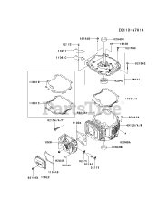 Kawasaki FJ180V-BM12 - Kawasaki Engine CYLINDER/CRANKCASE