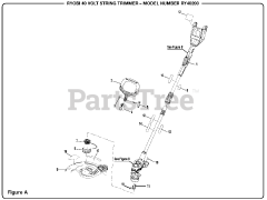 Ryobi RY 40200 - Ryobi 40V String Trimmer Figure A