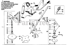 Weed Eater XR 95 - Weed Eater String Trimmer CUTTING HEAD(S) &amp; DRIVE SHAFT