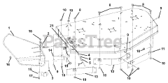 Ariens 915055 (1944) - Ariens Zoom 44" Zero-Turn Mower, 19hp Kohler (SN: 010000 & Above) Baffles And Chute