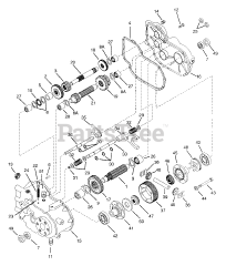 Gravely 989054 (PM 460) - Gravely Pro-Master Zero-Turn Mower, 30hp Kubota (SN: 000101 & Above) TRANSAXLE WITH DIFFERENTIAL LOCK