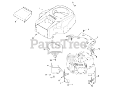 Cub Cadet LTX 1050 KH (13AQ91AP056) - Cub Cadet 50" Lawn Tractor (2013) Kohler SV725-3021 Blower Housing &amp; Baffles