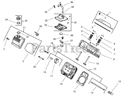 Toro 73471 (518 xi) - Toro Garden Tractor (SN: 000000001 - 000999999) (2000) Group 4-Head/valve/breather (model 73471 Only)