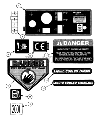 Snapper EZF 6100M (84737) - Snapper 61" Mower Deck Assembly Decals (Part 2)