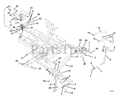 Ariens 992312 (PM 144 Z) - Ariens Pro-Master 44" Zero-Turn Mower, 21hp Kawasaki (SN: 001000 & Above) Steering Levers And Linkages