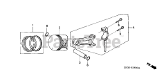 Honda GX340 K1 QXC9/A (GC05) - Honda Engine, Made in Japan (SN: GC05-3600001 - GC05-9999999) PISTON